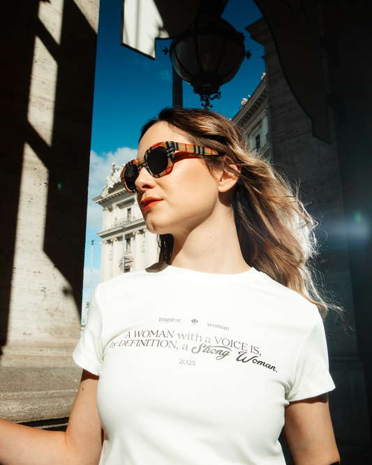 Crop Top "Strong" - Bianco